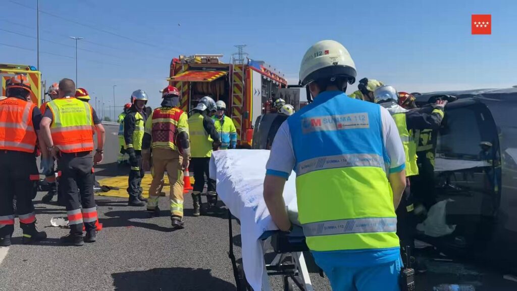 Accidente en confluencia M-40 M-501 Pozuelo de Alarcón
