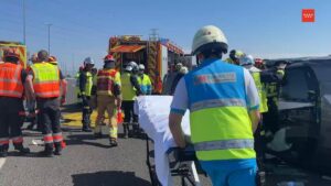 Accidente en confluencia M-40 M-501 Pozuelo de Alarcón