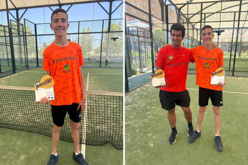 Oliver Román jugando pádel adaptado en Torrejón de Ardoz