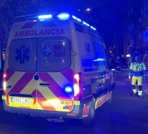 Accidente en R5 con vehículo junto a cabinas de peaje en Leganés