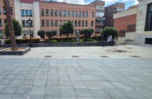Plaza del Jardinillo en Guadalajara con obras de saneamiento