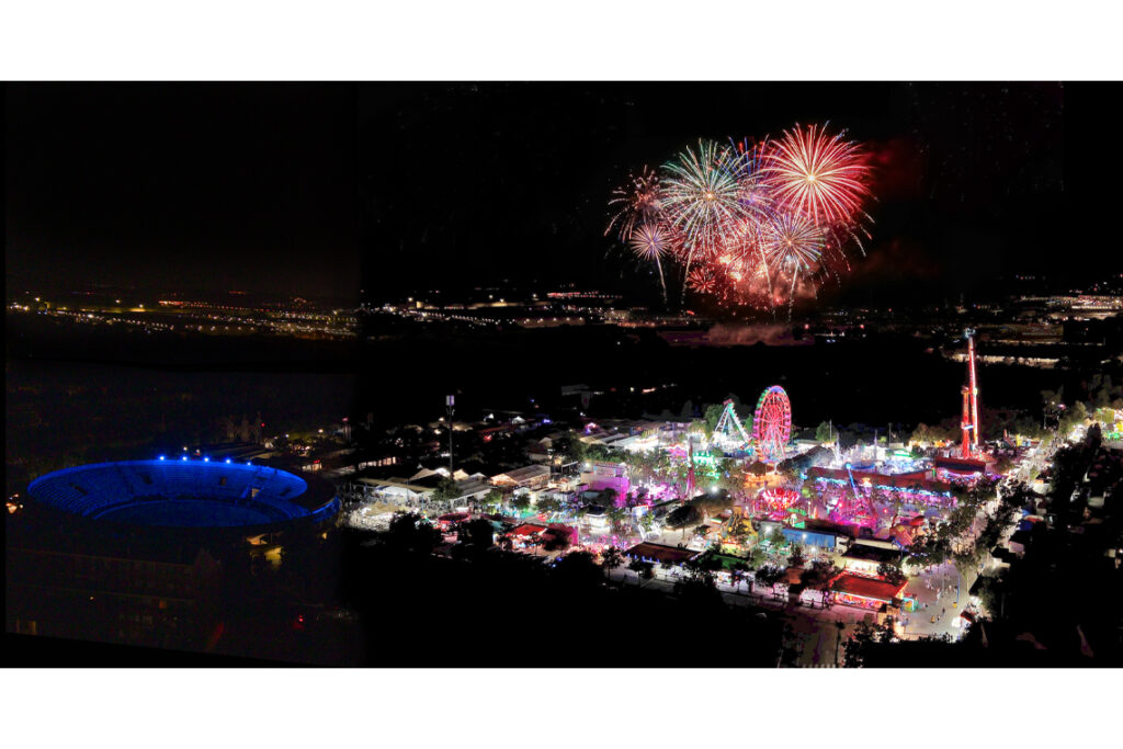 Vista general del recinto y público en las Fiestas de Torrejón 2026