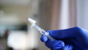 Vacunacion intranasal contra gripe en centro de salud Madrid