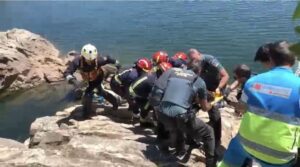 Rescate de joven en embalse de Puentes Viejas Madrid