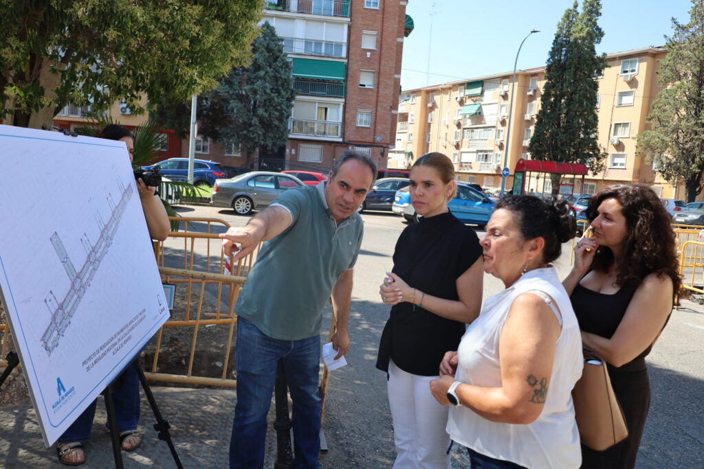 Obras de renovacion calle Nunez de Guzman en Alcala de Henares