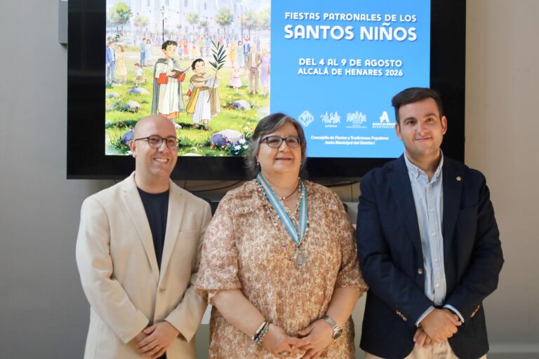 Plaza de Cervantes en Alcalá con conciertos de fiestas 2026