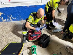 Calle Elfo en Madrid escena de reyerta con arma blanca