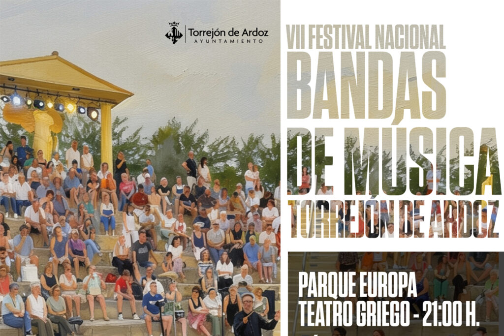 Teatro Griego en Parque Europa con concierto de banda en Torrejón