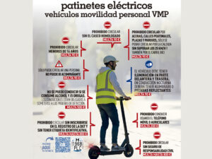 Patinete electrico con casco en calle de Torrejon de Ardoz