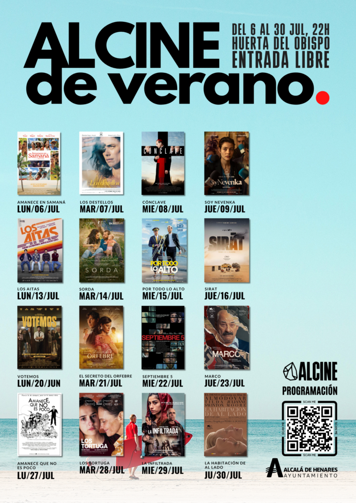 Proyección de cine al aire libre en Huerta del Obispo Alcalá