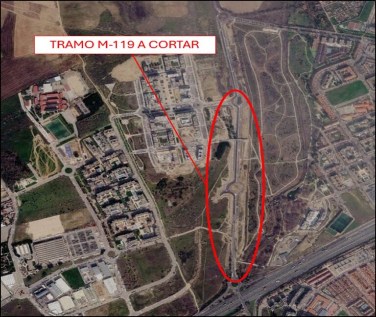 Corte de la M-119 en Alcalá de Henares por obras viales