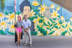 Mural en túnel de la calle Chorrón en Guadalajara sobre reciclaje