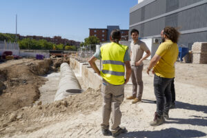 Obras del paso subterráneo ferroviario en Torrejón de Ardoz
