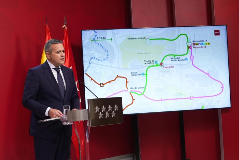 Mapa del trazado ampliacion linea 11 metro en Madrid