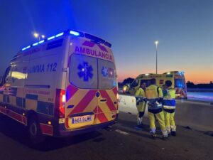 Lugar del atropello en la autovía A-1 San Sebastián de los Reyes