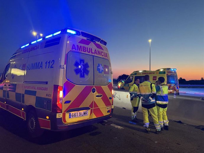Lugar del atropello en la autovía A-1 San Sebastián de los Reyes