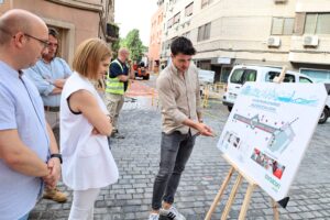 Obras de renovación calle Eras de San Isidro en Alcalá de Henares