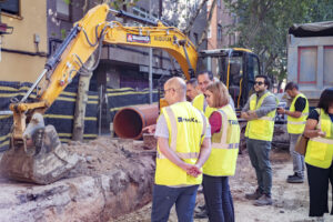 Obras del colector en Vía Complutense y Torrelaguna Alcalá