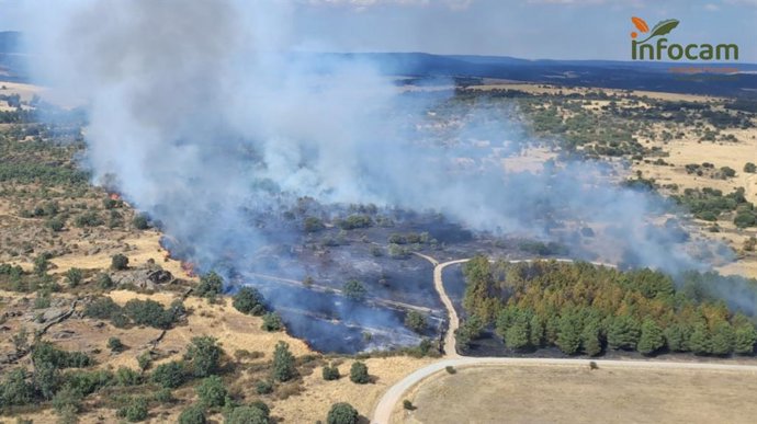 Incendio forestal extinguido en Riofrio del Llano Guadalajara