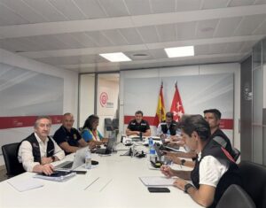 Dispositivo de emergencias operando en Madrid durante eclipse solar