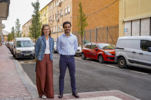 Obras de renovación urbana en una calle del Barrio San José de Torrejón de Ardoz