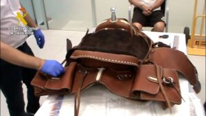 5,3 kilos de cocaína procedente de Colombia ocultos en una silla de montar