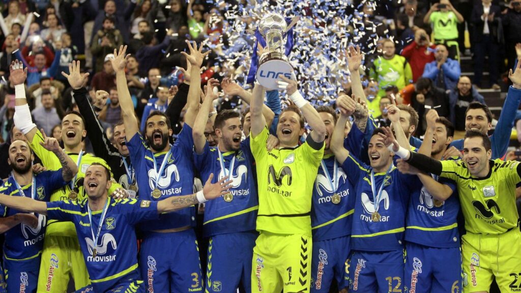 Inter Movistar celebrando un título.