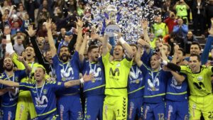 Inter Movistar celebrando un título.