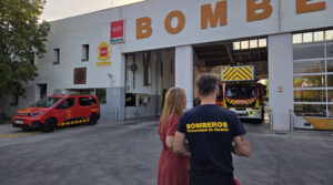 Fachada del Parque de Bomberos de Getafe, en la Comunidad de Madrid